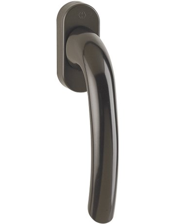 Drehkipp-Fenstergriff, Tôkyô 0710/U26, mit ovaler Rosette, Vierkant 7x 35, dunkelbraun seidenglänzend beschichtet - HOPPE