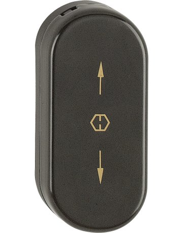 Fenster- Verdeckrosette, oval, RH 12, U26SV, schiebbare Abdeckung, dunkelbraun seidenglänzend beschichtet - HOPPE