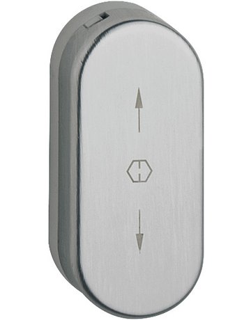 Fenster- Verdeckrosette, oval, RH 12, U26SV, schiebbare Abdeckung, stahlfarbig eloxiert - HOPPE