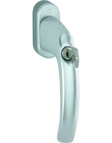 Drehkipp-Fenstergriff, abschließbar, Atlanta 0530S/U26, TBT 4, DIN Links-Rechts, 7/37mm, naturfarbig - HOPPE