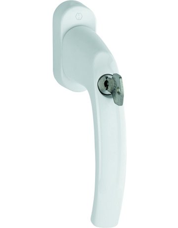 Drehkipp-Fenstergriff, abschließbar, Atlanta 0530S/U26, TBT 4, DIN Links-Rechts, 7/43mm, verkehrsweiß - HOPPE