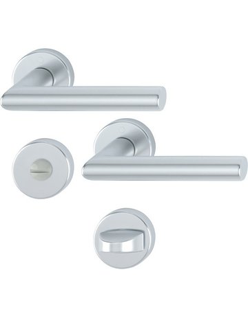 Drücker-Rosettengarnitur Amsterdam WC 8 mm 1400/42KV/42KVS Alu F1 - HOPPE