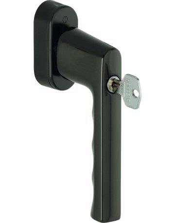 Drehkipp-Fenstergriff, abschließbar, Hamburg 0700S/UD9020, DIN Links-Rechts, 7/20-30mm, dunkelbraun seidenglänzend beschichtet - HOPPE