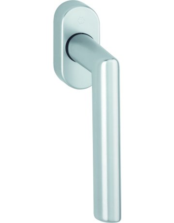 Drehkipp-Fenstergriff, Amsterdam 0400/US956, mit ovaler Rosette, Vierkant 7x 20-30, naturfarbig eloxiert - HOPPE