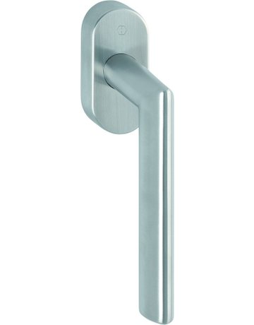 Drehkipp-Fenstergriff, Stockholm E0140/US956, mit ovaler Rosette, Vierkant 7x 32-42, edelstahl matt - HOPPE