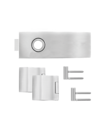 Glastürschloß EGS 350A OS 71 mit Bänder Edelstahl matt unverschließbar - Karcher Design