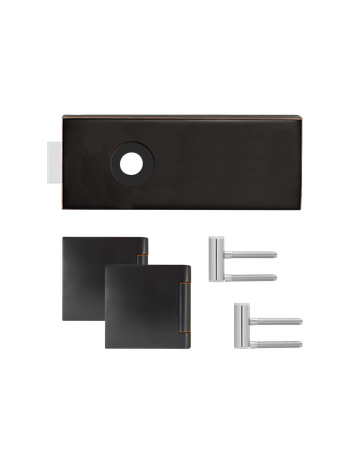 Glastürschloß EGS 360Q OS 81 mit Bänder Antik Bronze Optik unverschließbar - Karcher Design