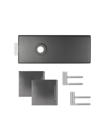 Glastürschloß EGS 360Q OS 89 mit Bänder Titangrau unverschließbar - Karcher Design