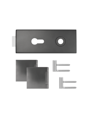 Glastürschloß EGS 360Q PZ 89 mit Bänder Titangrau verschließbar - Karcher Design