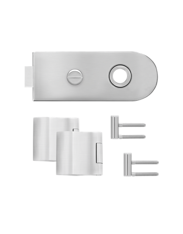 Glastürschloß EGS 370 BAD 71 mit Bänder Edelstahl matt verschließbar - Karcher Design