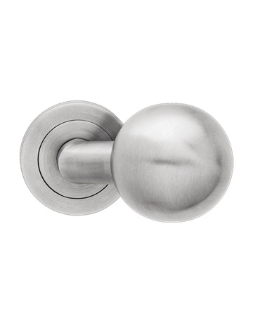 Knopf EK300GD R mit Rosette gekröpft Drehbar Rechts/Links Edelstahl matt - Karcher Design