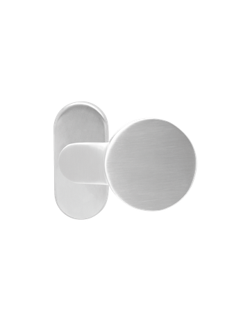 Knopf mit Rahmenros.EK520RMGF - R St. 9 mm TSt. 48 mm gekröpft fest R/L Edelstahl matt - Karcher Design