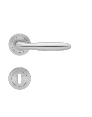 Drücker-Rosettengarnitur Korfu ER24 BB Edelstahl matt TS 39-48mm - Karcher Design