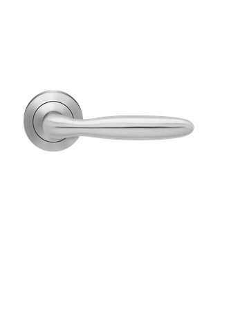 Drücker-Rosettengarnitur Korfu ER24 OS ohne Schlüsselrosette Edelstahl matt TS 38-48mm - Karcher Design