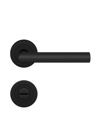 Drücker-Rosettengarnitur Rhodos ER28 BAD Kosmos schwarz TS 39-48mm - Karcher Design