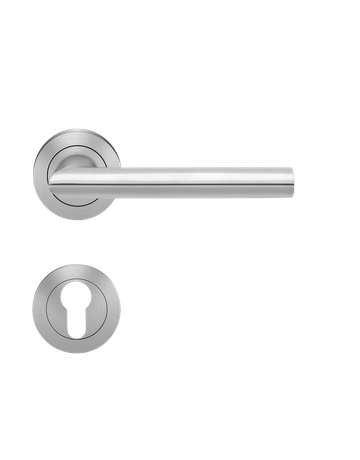 Drücker-Rosettengarnitur Verona Steel ER37 PZ Edelstahl matt TS 39-48mm - Karcher Design