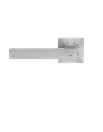 Drücker-Rosettengarnitur Seattle ER46Q DIN L ohne Schlüsselrosette Edelstahl matt KD Basic TS 45mm