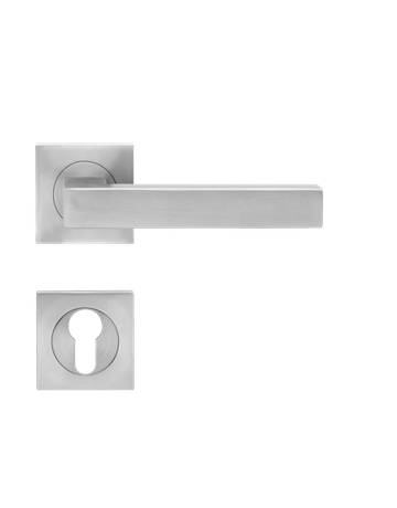 Drücker-Rosettengarnitur Seattle ER46Q PZ Edelstahl matt TS 39-48mm - Karcher Design