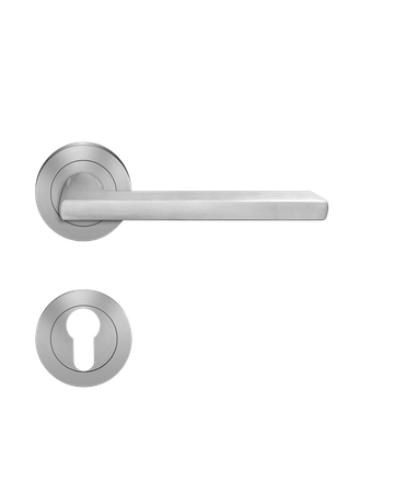 Drücker-Rosettengarnitur Montana ER54 PZ Edelstahl matt TS 39-48mm - Karcher Design