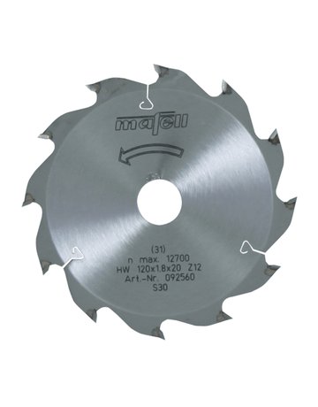 Sägeblatt-HM 120 x 1,2/1,8 x 20 mm, Z 12, WZ, für Längsschnitte in Holz - Mafell