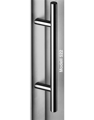 Haustür- Stoßgriff, NT.STG 522.32 AS, gerade, Befestigungsabstand 200, Edelstahl V4A (1.4401) edelstahl - Normbau