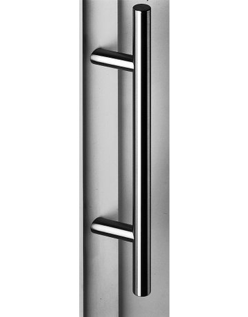 Haustür- Stoßgriff, NT.STG 522.32 AS, gerade, Befestigungsabstand 400, Edelstahl V4A (1.4401) edelstahl - Normbau