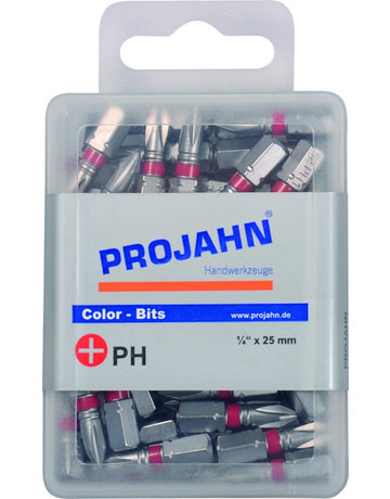 1/4" markierter Bit Phillips Nr 2. 50er Pack L25 mm - PROJAHN