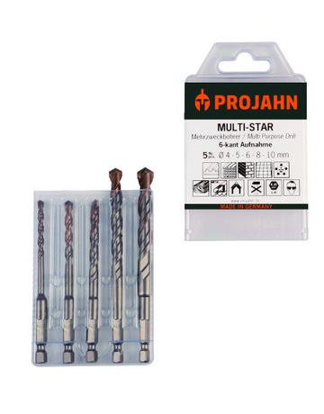 Multi-Star Satz 5-tlg. 6-kant 4, 5, 6, 8, 10 mm - PROJAHN