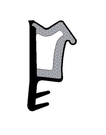 Fenster- Überschlagdichtung, L2110, lichtgrau, zum Einnuten, TSP-FOAM - TRELLEBORG
