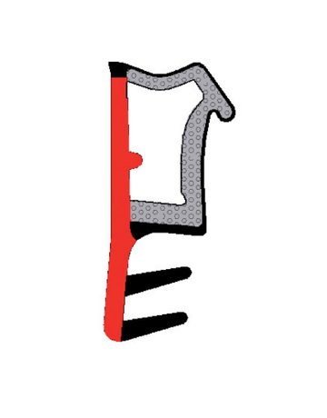 Fenster- Flügelfalzdichtung, L3000, lichtgrau, Nutbefestigung, TSP-FOAM - TRELLEBORG