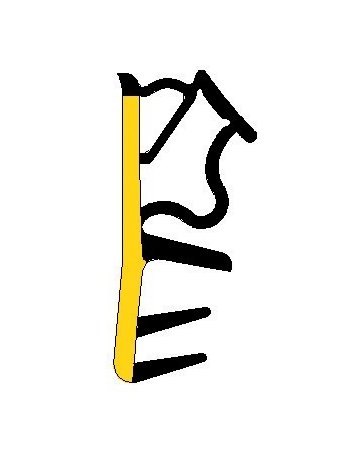 Fenster- Flügelfalzdichtung, L6050, rustikal-braun, Nutbefestigung, TSP-LAN - TRELLEBORG