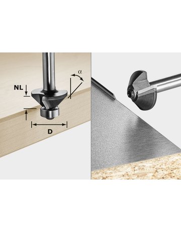 Fasefräser S8 HW 45° D26-KL OFK - Festool