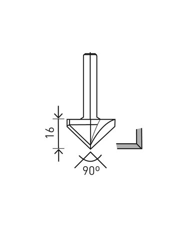 Gipskartonfräser HW D32/90Grad - Festool
