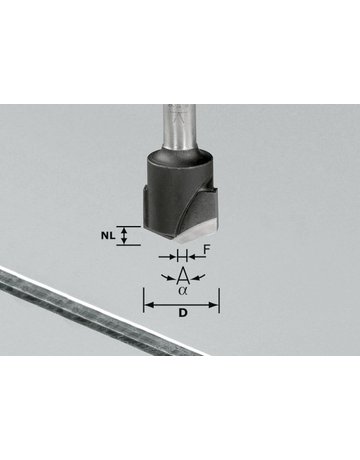 V-Nutfräser HW D18-135Grad (ALU) - Festool