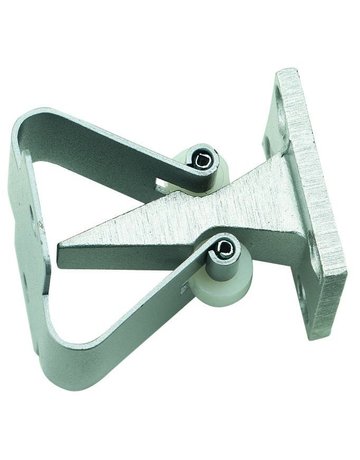 OT-Türfeststeller, mit Kloben, 1064, silberfarbig einbrennlackiert - KWS