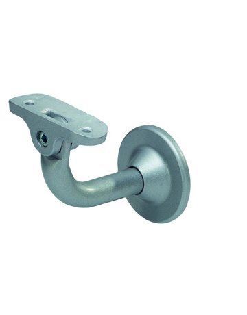 Handlaufstütze mit gewölbter Auflage silberfarben lackiert zum Dübeln - KWS