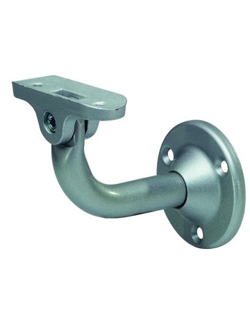 Handlaufstütze mit gewölbter Auflage silberfarben lackiert zum Anschraub. - KWS