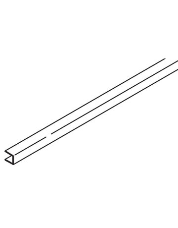 Rahmenstirnprofil zu Art. 042.3001 Alu schwarz eloxiert, Wandmontage, 2500 mm - Hawa