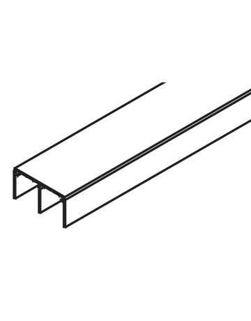 Doppelführungsschiene Alu eloxiert L = 6000 mm - Hawa