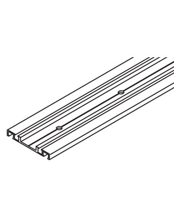Doppellaufschiene Alu eloxiert L = 6000 mm - Hawa