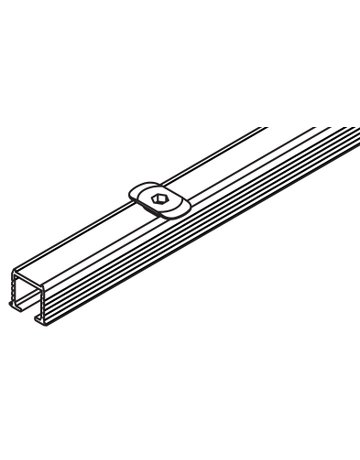 Clipo Einfachlaufschiene Alu L = 3500 mm mit Drehriegel - Hawa