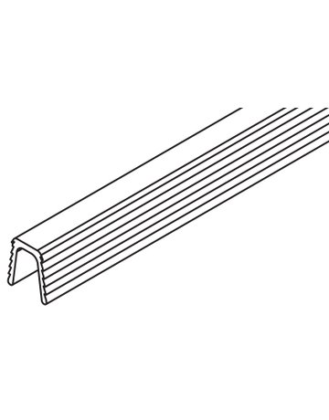 Führungsschiene Kunststoff anthrazit L = 3500 mm mit 7 mm Nute - Hawa