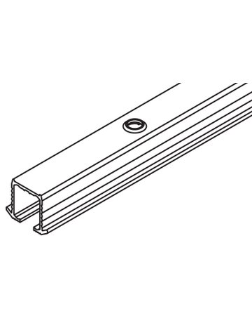 Clipo 16 Einfachlaufschiene Alu L = 2500 mm (GEL./AUFSCHR.) - Hawa