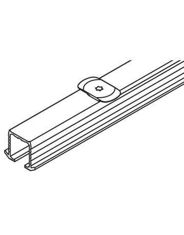 Clipo 16 Einfachlaufschiene Alu L=3500 MM (DREHRIEGEL) - Hawa
