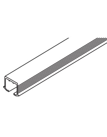 Clipo 26/36 Einfachlaufschiene Alu L= 3500 mm ( zum Kleben ) - Hawa
