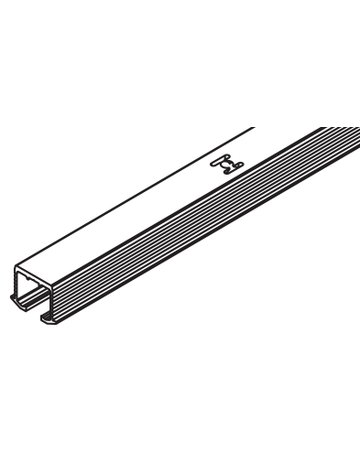 Clipo 26/36 Einfachlaufschiene Alu L= 2500 mm ( zum Schrauben ) - Hawa