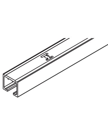 Clipo 26/36 Einfachlaufschiene Alu L= 2500 mm ( zum Aufschrauben ) - Hawa