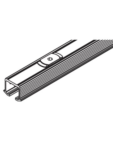 Clipo 26/36 Einfachlaufschiene Alu L= 2500 mm ( mit Drehriegel ) - Hawa