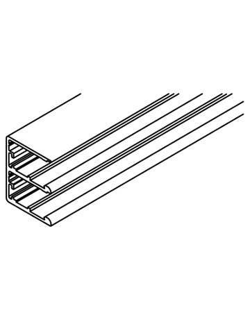 Combino Doppellaufschiene Alu eloxiert gelocht, für Dämpfeinzug, L = 2500 mm - Hawa
