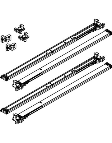 Dämpfeinzug Combino 50 H MS/FS 30-50 kg, 4 Stück - Hawa